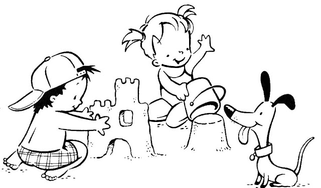 DIBUJOS DE LA PLAYA PARA COLOREAR